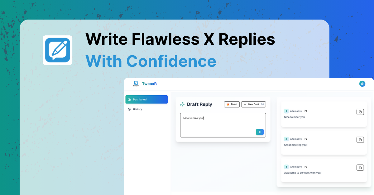 TweaxR - Smart Reply Trainer for Better X Conversations